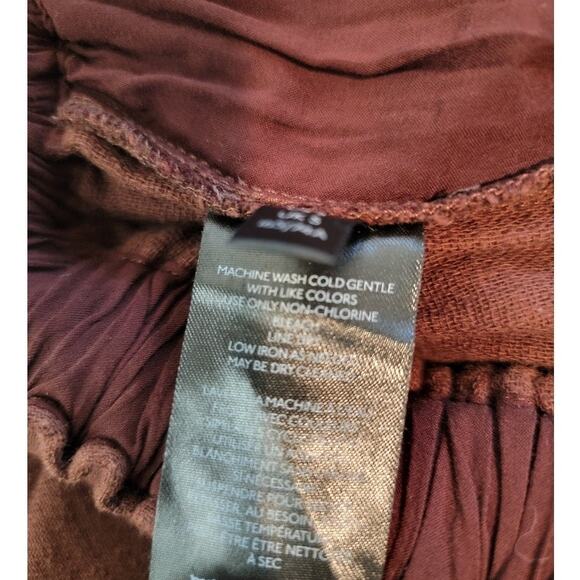 Free People Parachute Pants Sz Small Boho Rust Brown Cotton Blend - Picture 11 of 13